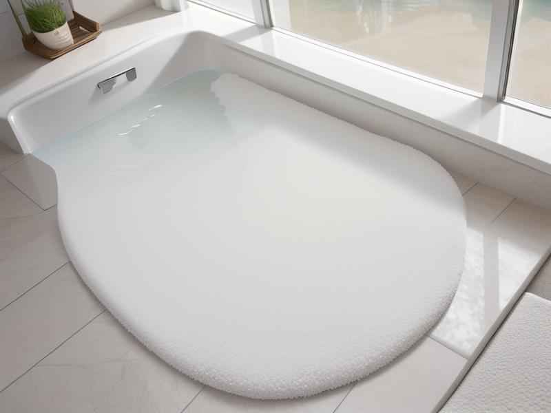A diatomaceous earth bath mat with a sleek design