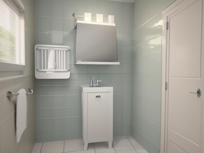 A freestanding towel warmer in a larger bathroom