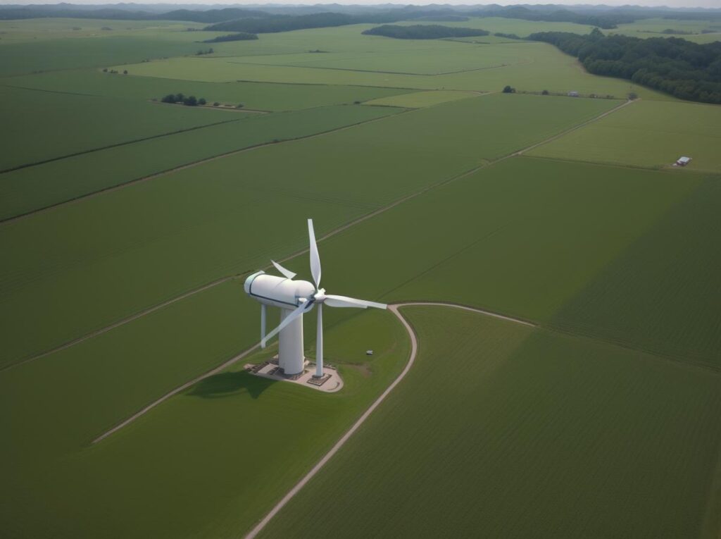 A_wind_turbine_in_a_green_field