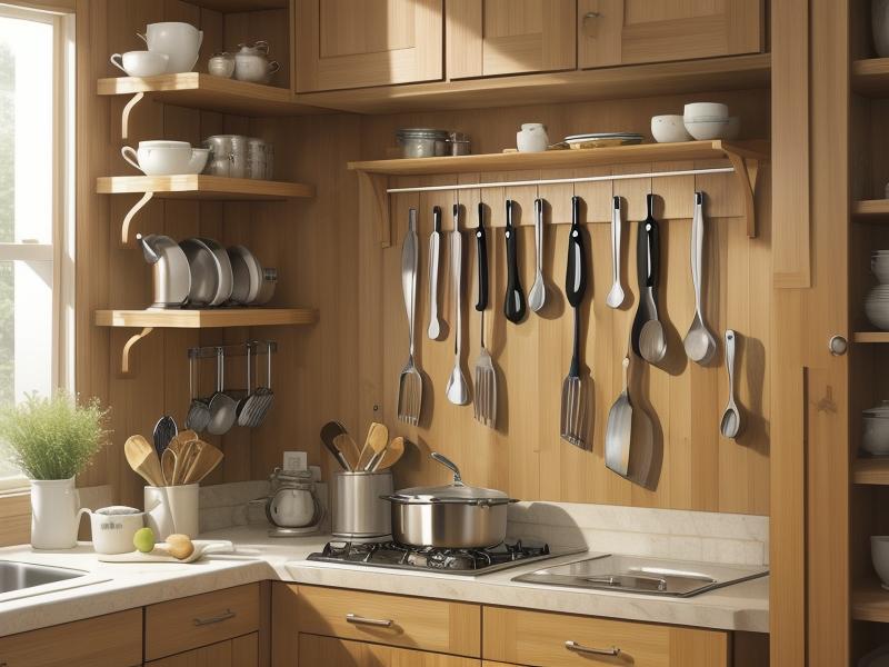 Keep your kitchen utensils organized with bamboo utensil holders