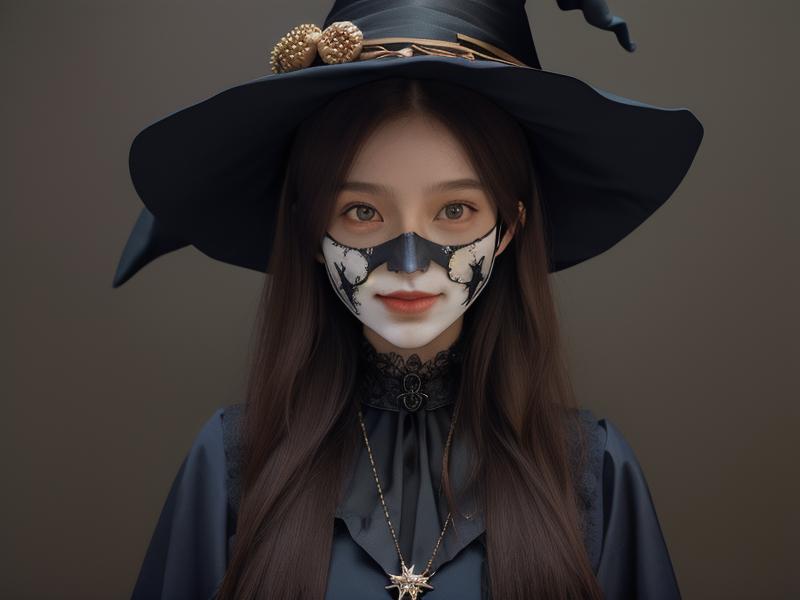 Witch Hat Face Mask Set