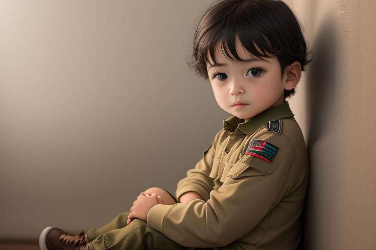 A child wearing a classic polo and khaki combination