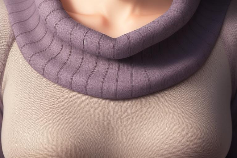 A close-up of the fabric detail on ribbed knitwear.