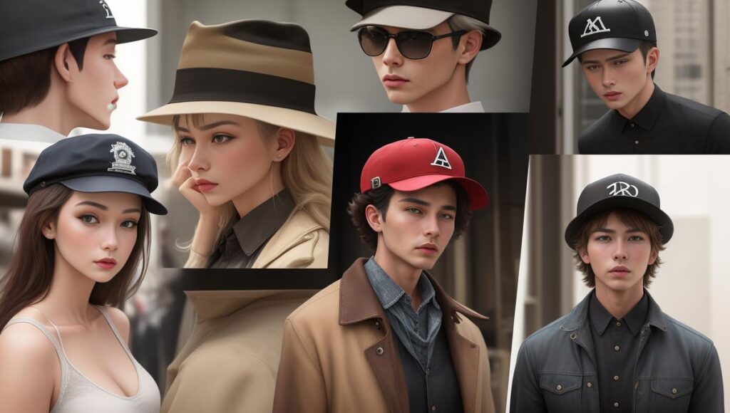 A_collage_depicting_the_five_hat_trends