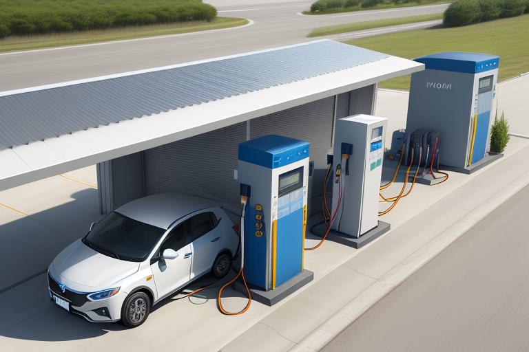 A hydrogen station for fuel cell vehicles.