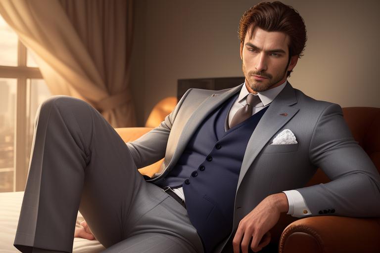 A man comfortably dressed in relaxed tailored attire.