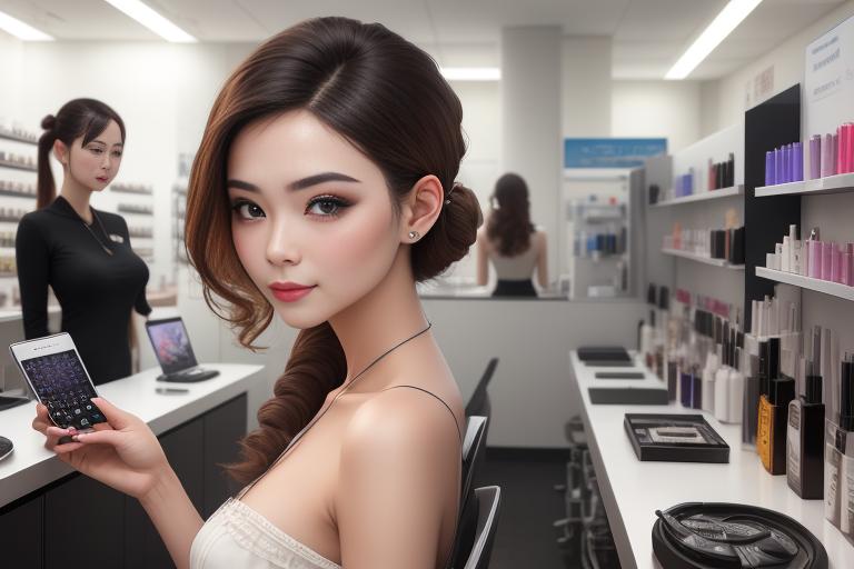 A mix of highly technological devices used in beauty industry for customization