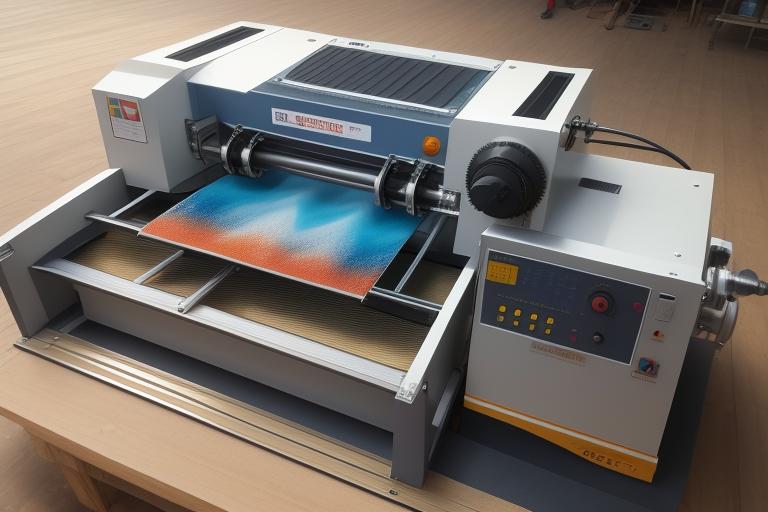 A nail printing machine creating a design