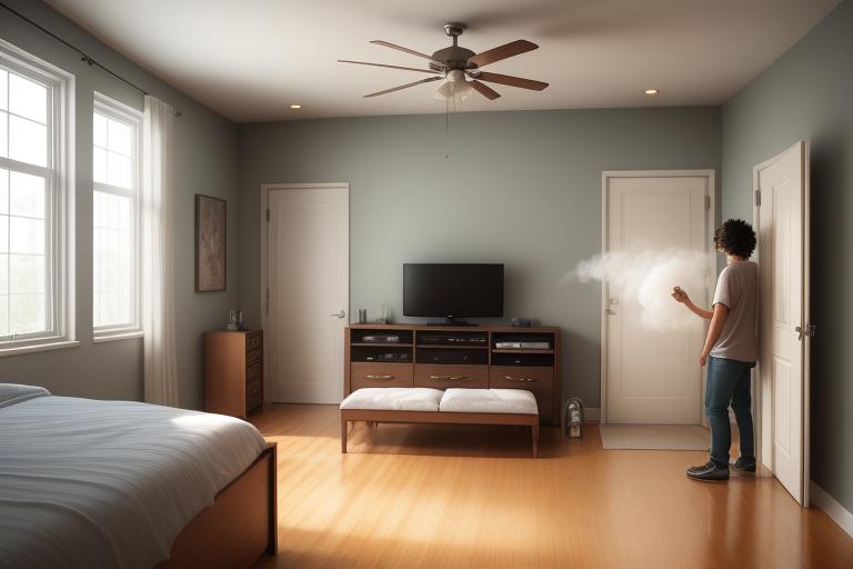 A person evaluating their room size and humidity needs for a humidifier