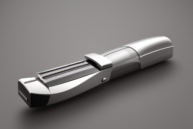 A razor-sharp blade of a hair clipper.