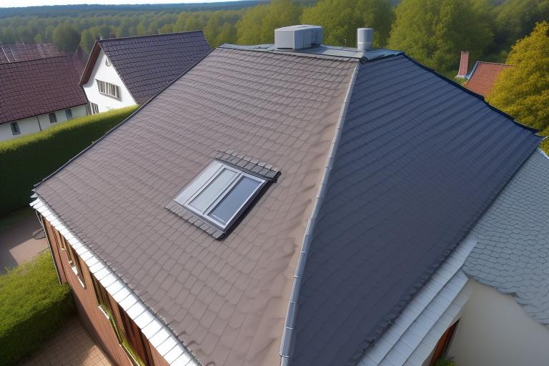 A small scale PV system on the roof of a German house