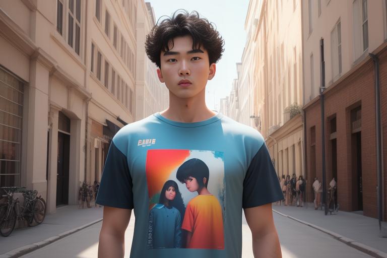 A statement print t-shirt featuring large-scale graphics for Spring/Summer 2023.