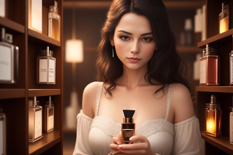 A woman choosing from a set of personalized fragrances