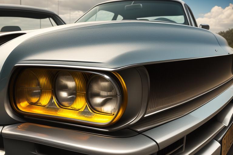 A yellowed and cloudy car headlight vs. a restored one.