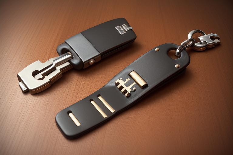An array of customized key fobs