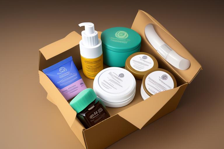 An array of eco-friendly beauty products in biodegradable containers