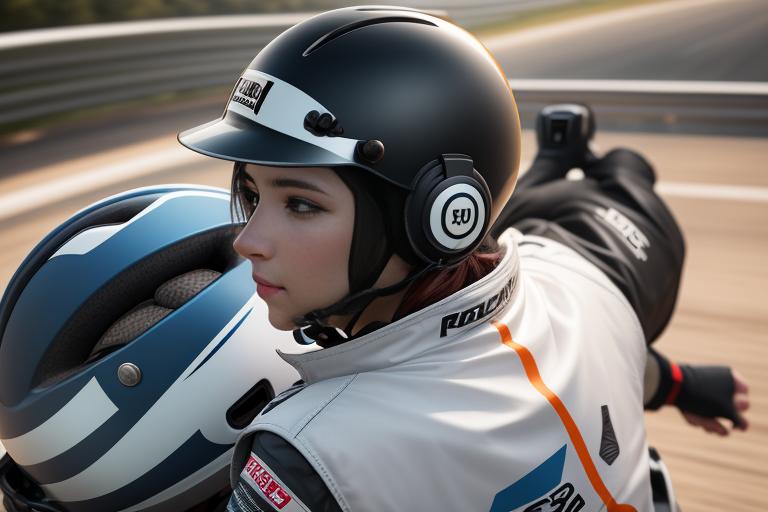 Bluetooth Helmet System on a racing helmet.