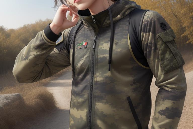 Camouflage pattern active wear in muted colors