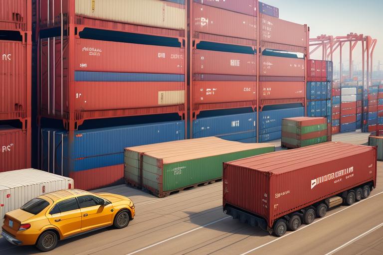 Cars in a shipping port ready for import