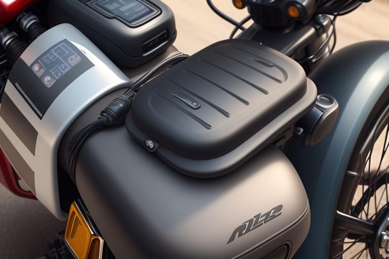 Close-up of heated grips on a motorcycle.