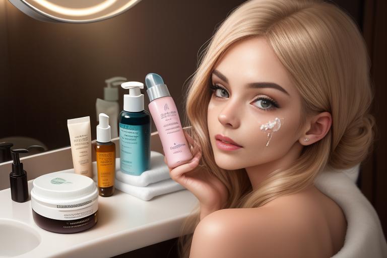 Customizable skincare products on a vanity