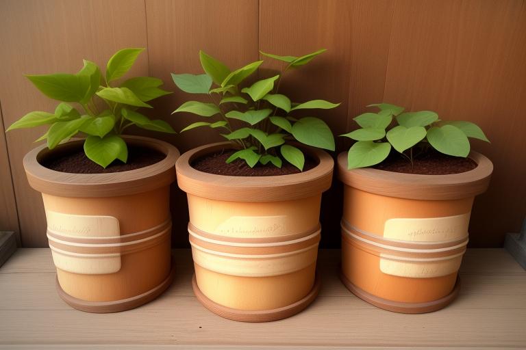 Eco-friendly pots made from recycled materials