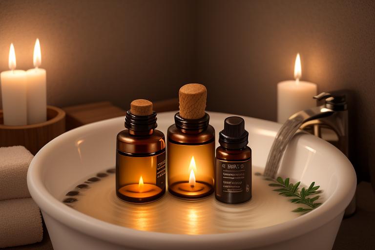 Essential oils for aromatherapy during bath