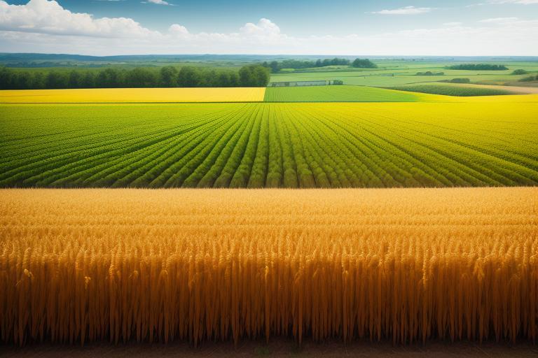 Fields of corn and wheat symbolizing the Agriculture Industry