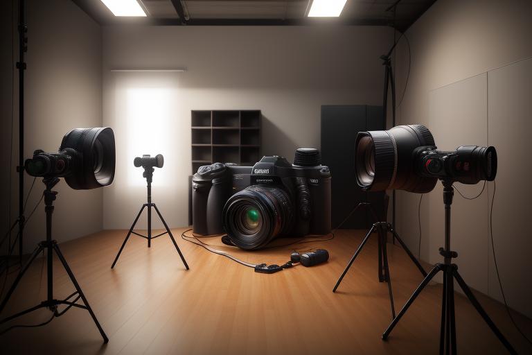 High-quality camera and lighting equipment set up for product photography