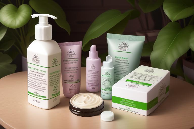 Image illustrating the concept of clean beauty with plant-based products.