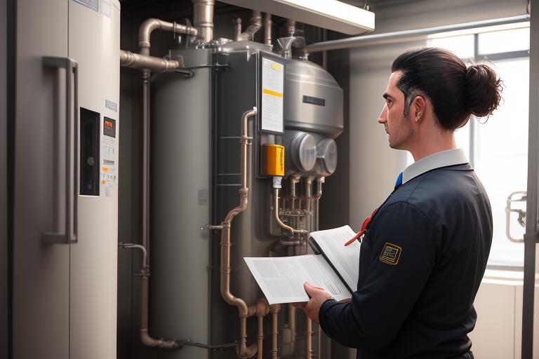 Image of a business owner assessing their needs for a boiler machine