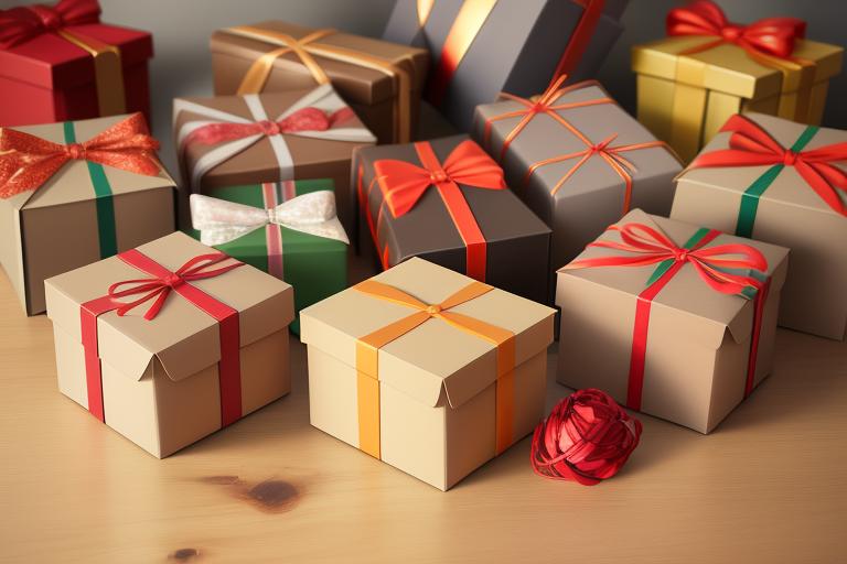 Image of a variety of gift boxes.
