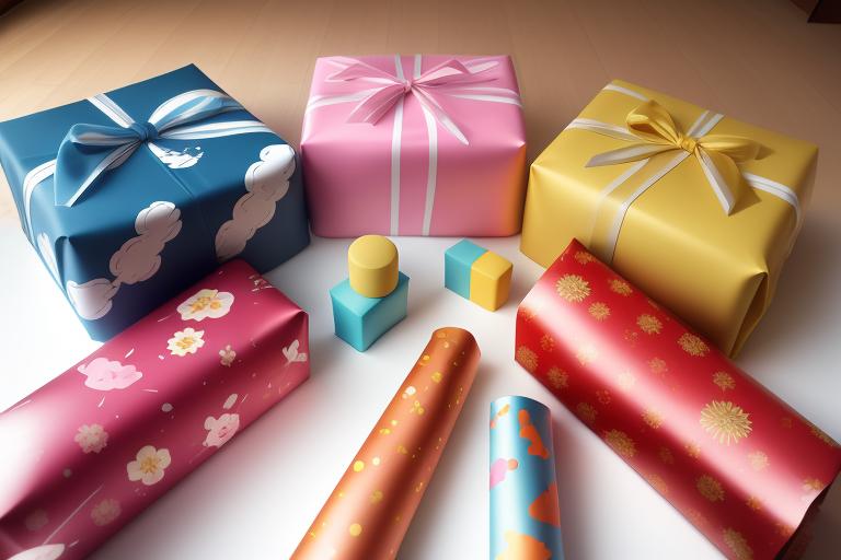 Image of colorful wrapping papers.