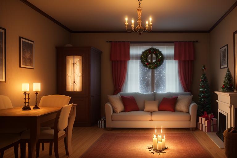 Inviting glow of Candlestick Christmas Lights in a cozy interior