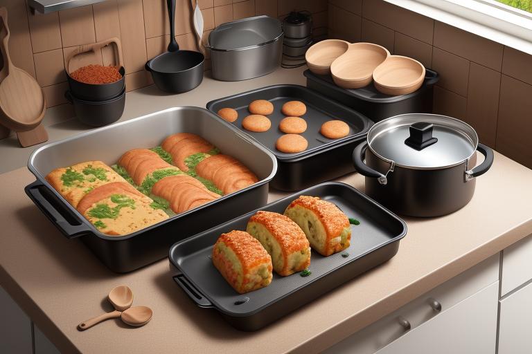 OXO Good Grips Non-stick Pro Bakeware Set in a sleek kitchen environment