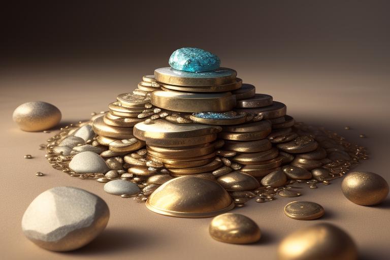 Piles of precious metals and stones