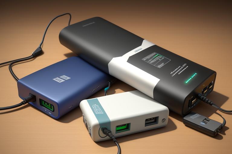 Power bank with different output voltages.