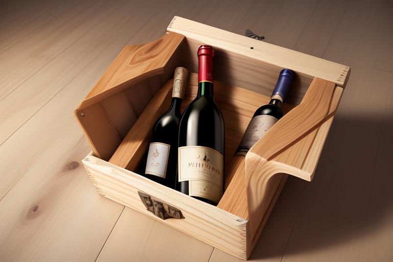 Premium wine protected inside a wooden box
