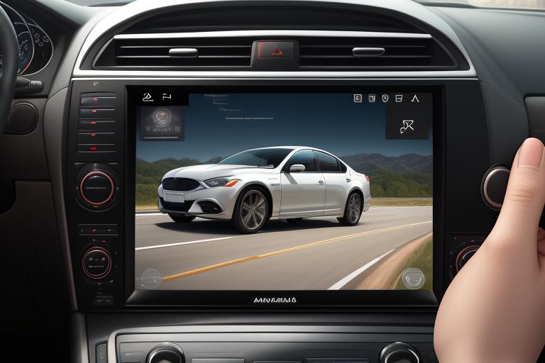 Screenshot of a user-friendly interface on a car DVD player