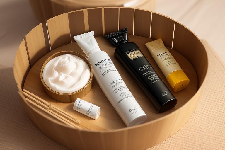 Skincare products housed in elegant bamboo packaging