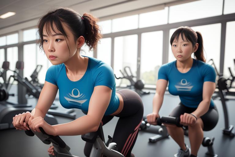 Smart T-shirt monitoring heart rate during a workout.