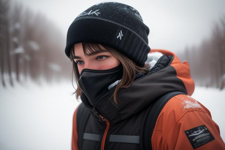 The AlphaWinter Heat-Tech Insulated ski mask against a snowy backdrop.