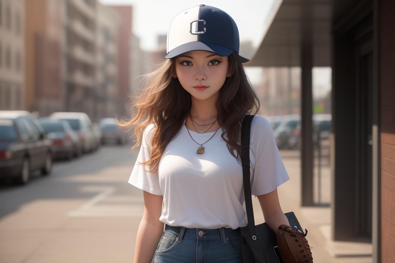 Trendy bucket-style baseball hat on a young woman.