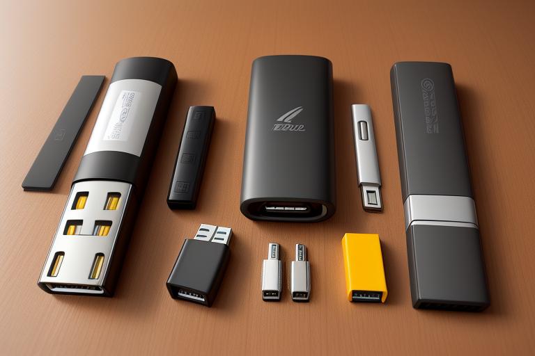 Varied set of USB flash drives demonstrating different storage capacities.