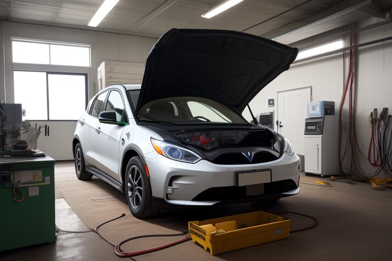Wide array of equipment used for EV repair