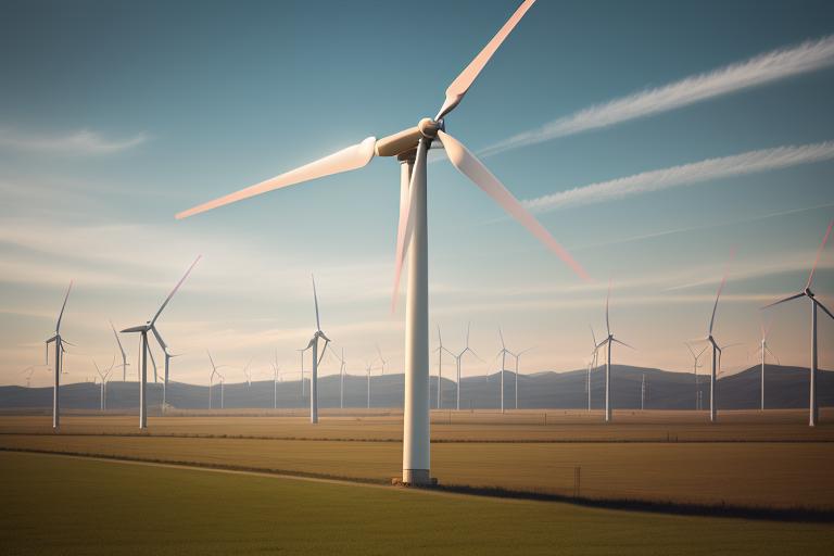 Wind turbines symbolizing the renewable energy sector