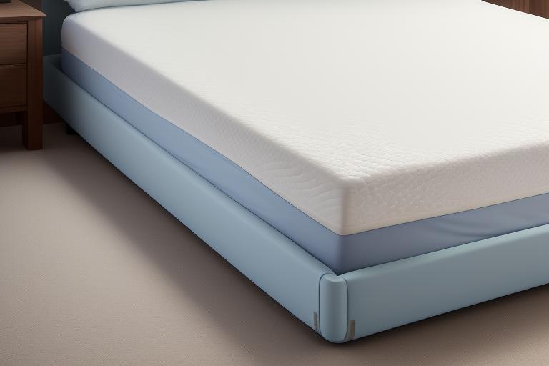 a close-up view of a memory foam mattress